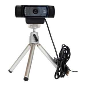 A webcam on a tripod