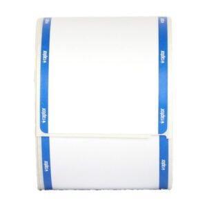 Replacement adhesive badges with a blue label